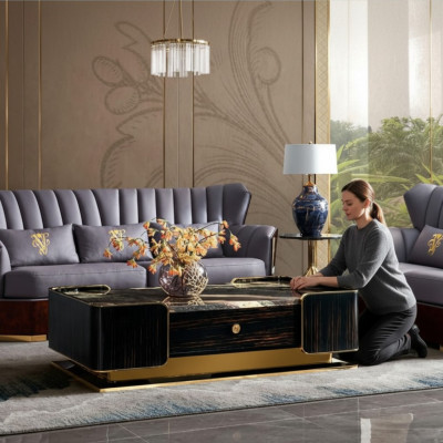 Designer Dëscher Couchdësch Holz Dësch Säite Sofa Säitedëscher Canapé Nei