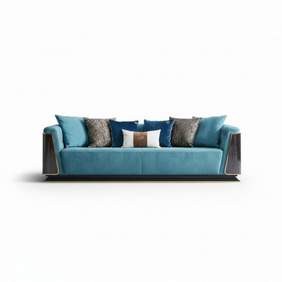 Grousst XXL Luxus Sofa Couch Polstersëtz Garnitur 4 Sëtz Couchen Sofas Stoff Nei