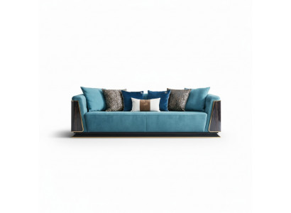 Grousst XXL Luxus Sofa Couch Polstersëtz Garnitur 4 Sëtz Couchen Sofas Stoff Nei