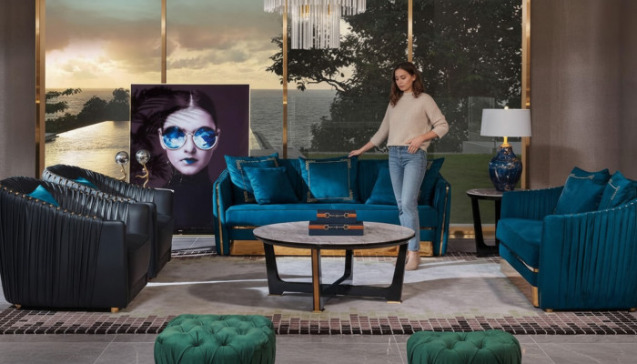 Designer Miwwel Sofa Couch 3 Sëtzer Polster Dekor Sofasen Wunnzëmmer Couchen