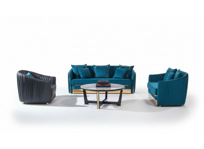 Designer Miwwel Sofa Couch 3 Sëtzer Polster Dekor Sofasen Wunnzëmmer Couchen