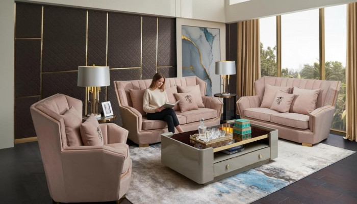 Polstere Couchen Sofa Modern Luxus Sofagarnitur 3+2+1 Sëtzer Set Design Sofa Nei