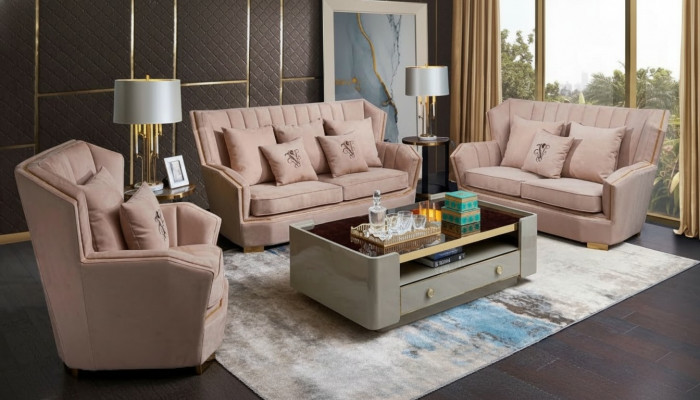 Polstere Couchen Sofa Modern Luxus Sofagarnitur 3+2+1 Sëtzer Set Design Sofa Nei