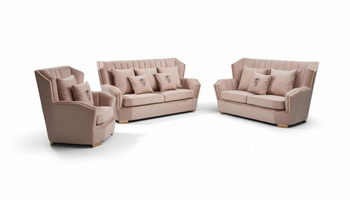 Polstere Couchen Sofa Modern Luxus Sofagarnitur 3+2+1 Sëtzer Set Design Sofa Nei
