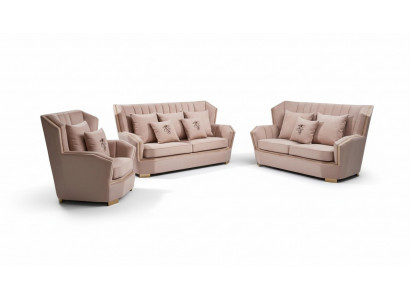 Polstere Couchen Sofa Modern Luxus Sofagarnitur 3+2+1 Sëtzer Set Design Sofa Nei