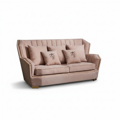 Wunnzëmmer Canapé Polster Sëtz Garnitur 3er Sofaen 3-Sëtzer Sofa Stoffssofa Miwwelen