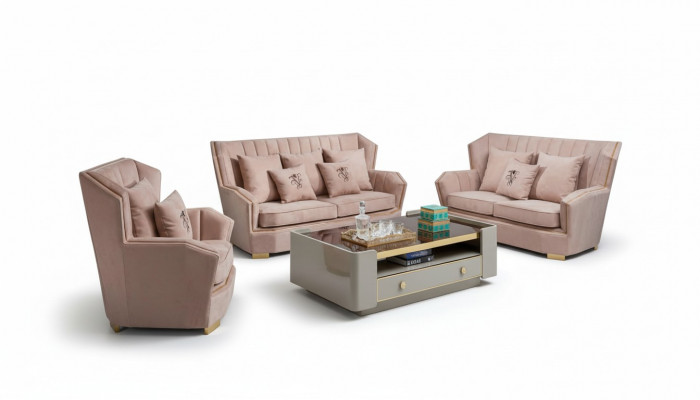 Designer Dëscher Sofadësch Holz Dësch Niewendësch Niewendëscher Canapé Sofa Nei