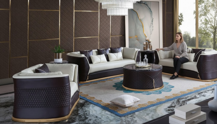 Sofaset 321 Sëtzer Set Design Sofa Polster Canapéë Modern Luxus nei