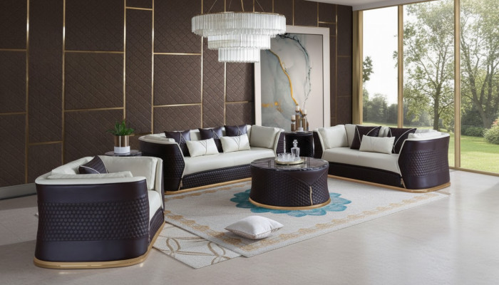 Sofaset 321 Sëtzer Set Design Sofa Polster Canapéë Modern Luxus nei