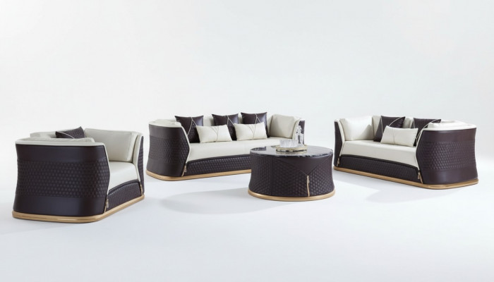 Sofaset 321 Sëtzer Set Design Sofa Polster Canapéë Modern Luxus nei