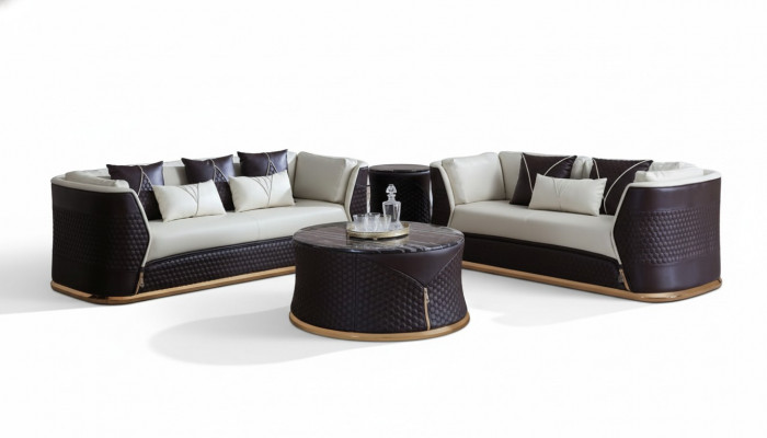 Canapé Dësch Kaffi Bäizstell Design Dekorativ Modern Ronn Wunnzëmmer Ronn