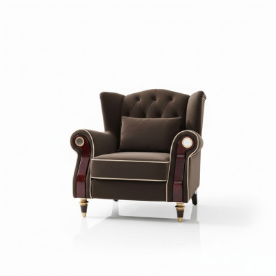 Edel Design Chesterfield gepolsterte Sëtz Club Lounge Textil Luxus.