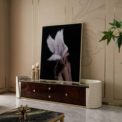Designer TV-Mo, Anrichte, Kommode, Sideboard, klengen Schaf, Zëmmer, Deko, Regal