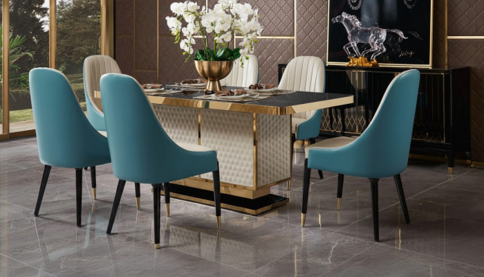 Iessdësch Design Dësch Edelstol Modern Iesszëmmer Wunnzëmmer Kichen