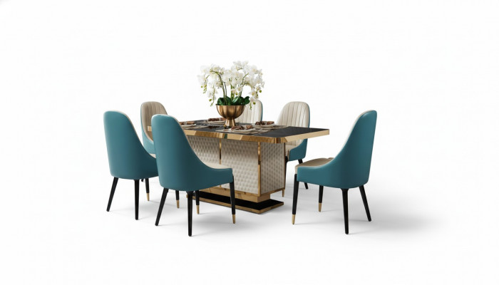 Iessdësch Design Dësch Edelstol Modern Iesszëmmer Wunnzëmmer Kichen