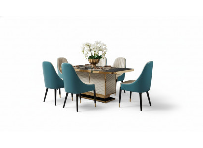 Iessdësch Design Dësch Edelstol Modern Iesszëmmer Wunnzëmmer Kichen