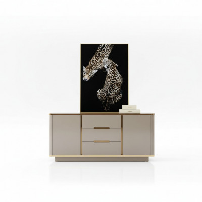 Kommode Holz Schaf Sideboard Wunnzëmmer Konsole Mauer Schief