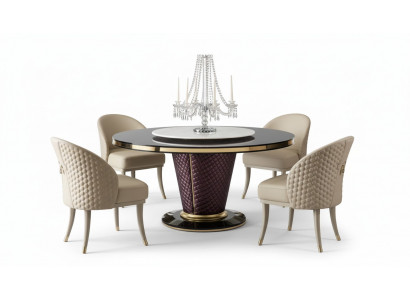 Design Iessdësch Ronnen Dësch 6 Still Iesszëmmer Set Garnitur Stull Grupp