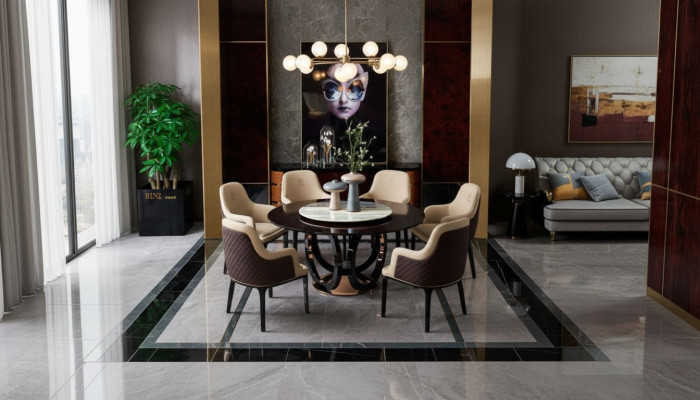 Design Holzdësch Ronn Iessdësch Rond Iessdëscher 150cm Luxus Klass