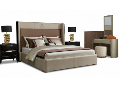 Design Schlofkummer 6-deel Komplettset Bett Noperzëch Schminktisch