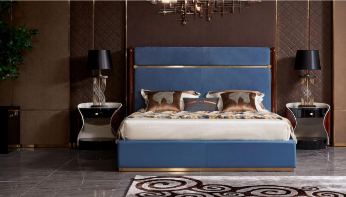 Klassescht Bettergestell Lieder Bett Blo Luxus Better Schlofkummer Miwwelen