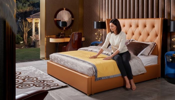Bett Schlofkummer Miwwelen 6tlg. Lieder Komplett Set Design Luxus Better