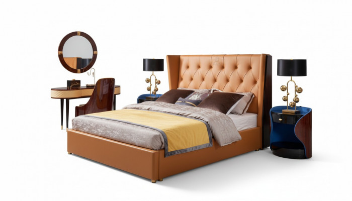 Bett Schlofkummer Miwwelen 6tlg. Lieder Komplett Set Design Luxus Better