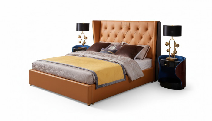 Klassescht Bettgestell Schlofkummer Miwweldesign Better 3-Deeler Set Garnitur