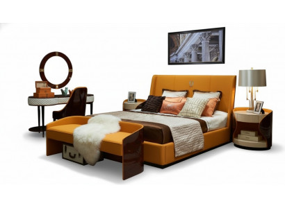 Bett Nuechtisch Hocker 4 Stéck Schlofzëmmer Set Modern Design Luxus Better Nei
