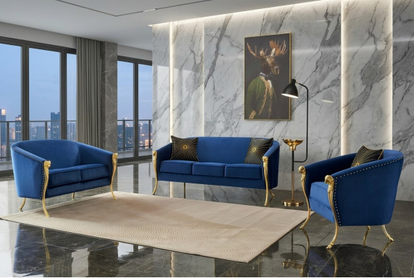 Design 3 Plazen Relax Sofas Club Lounge Sofa Textil Polster Couch Stoff Couchen