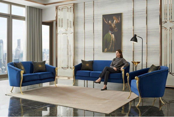 Sofagarnitur 321 Set zum Sëtzen Design Sofae Polster Couchen Textil Relax Modern