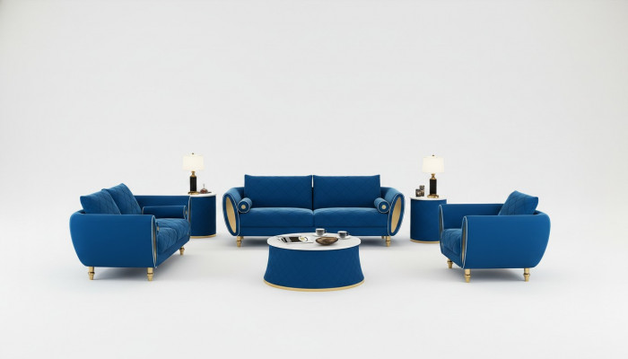 Sofagarnitur 3 2 1 Sëtzer Set Design Sofa Polster Couchen Canapé Modern Garnitur