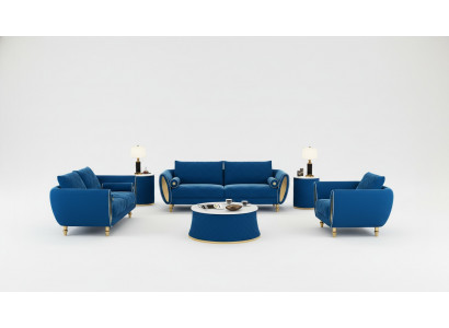 Sofagarnitur 3 2 1 Sëtzer Set Design Sofa Polster Couchen Canapé Modern Garnitur