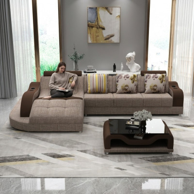 Eckcouch L Form Canapé Couch Polster Wunnlandschaft Eckcouch Textil Canapé Stoff nei