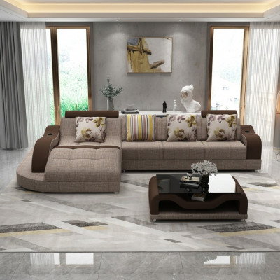Eckcouch L Form Canapé Couch Polster Wunnlandschaft Eckcouch Textil Canapé Stoff nei
