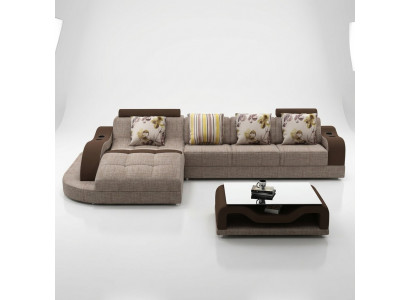 Eckcouch L Form Canapé Couch Polster Wunnlandschaft Eckcouch Textil Canapé Stoff nei