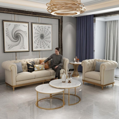 Sofa Sofa Garnitur 3+1 Sëtzer Set Design Polster Couche Couch Modern Garnitur