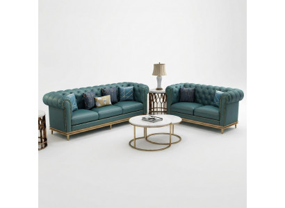 Sofa-Garnitur Couch Polster 3+2 Sëtzer Lieder Garnitur Polster Sëtz Couchen 2tlg.