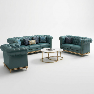 Sofa-Garnitur 3 2 1 Sëtzer Set Design Sofa Polster Couchen Couch Modern Luxus Neit