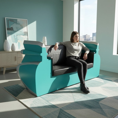 Cadillac Auto Autosofa Diner Sofa Canapé Auto Miwwelen Ariichtung Deko Modell Sofas
