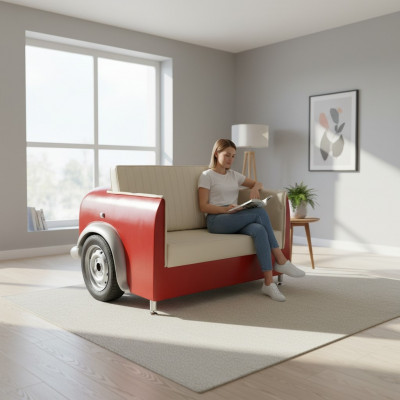 Cadillac Auto Autosofa Diner Sofa Canapé Auto Miwwel USA Ariichtung Dekor Modell