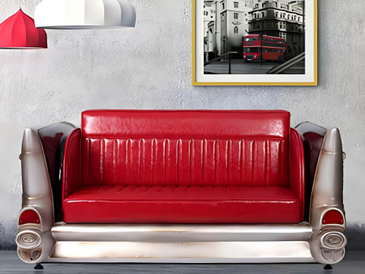 Sofa Couch Diner Cadillac USA Deko Autosofa Amerika Stil Miwwel Canapéë Sofas