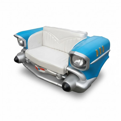 Autosofa Sofa Couch Dësch Cadillac USA Dekor Amerika Stil Miwwelen Couchen Sofen
