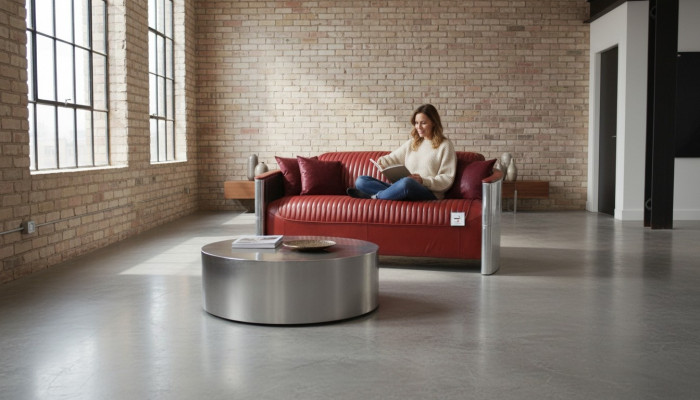Liederdivan Canapé Polster Sofa Aluminium Dräisëtzer Vintage Luxus Miwwelen Sofas Nei