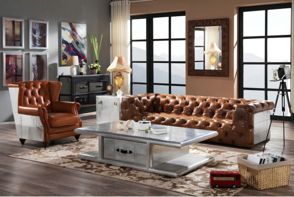 Ohrensessel Echtlieder Vintage Cigar Ouerbacksessel Fernsehessel