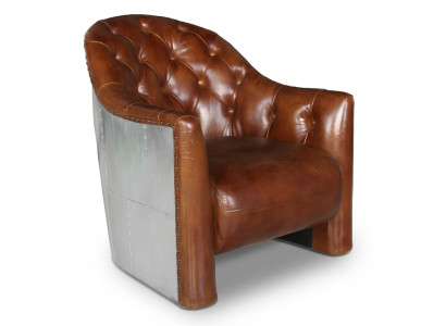 Aviator Chesterfield Vintage Liederstull Loungefautel Cocktailfautel vintage