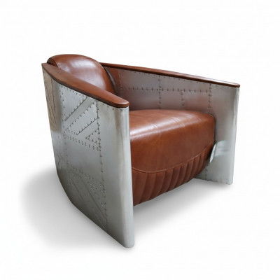 Sofa Sesselen Echtlieder Couch Club Lounge Aviator Vintage Aluminium Fliger Retro
