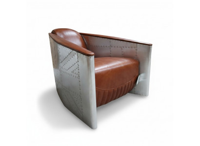 Sofa Sesselen Echtlieder Couch Club Lounge Aviator Vintage Aluminium Fliger Retro