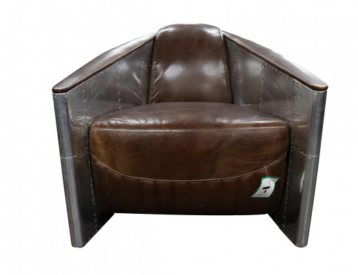 Aviator Sofa Fauteuil Echtlieder Canapé Club Lounge Vintage Aluminium Fliger Retro