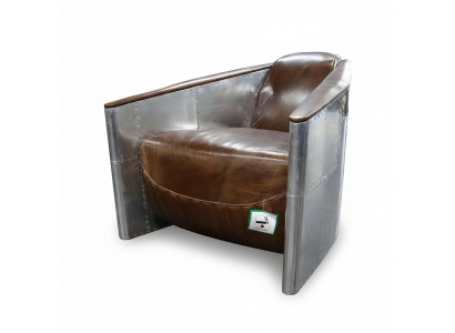 Aviator Sofa Fauteuil Echtlieder Canapé Club Lounge Vintage Aluminium Fliger Retro